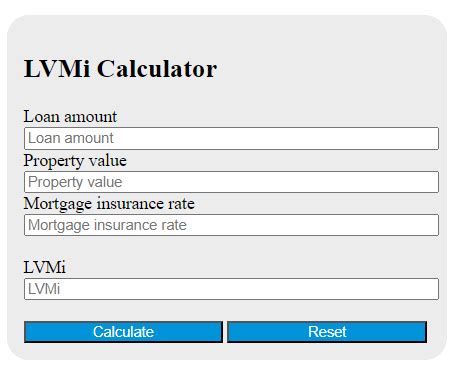 Lvmi Calculator & Formula Online Calculator Ultra.